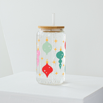 Christmas Bauble Glass Tumbler - Clear 540 ml