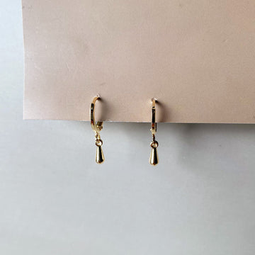 Mini Dewdrop Hoop Earrings
