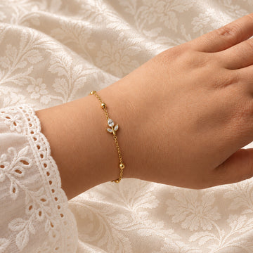 White Tulip Bracelet
