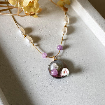 Blossom Pearl Charm Necklace