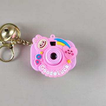 Pink Goodluck Cute Camera Keychain with Picture Projector