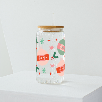 Christmas Bauble Glass Tumbler - Clear 540 ml