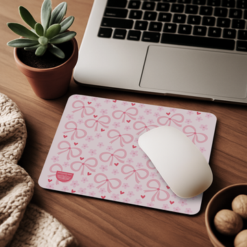 Pink Bow  Mouse Pad Non-Slip Gaming Mouse Mat