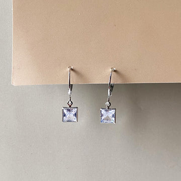 Mini Square Spark Earrings - Silver (Anti-Tarnish)