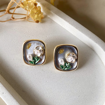 Secret Garden Frames Stud Earrings