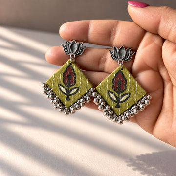 Aaranya Fabric Statement Earrings