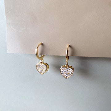 Lumière Heart Drops Earrings