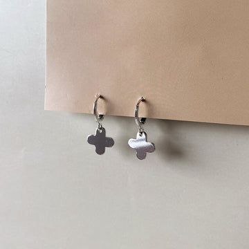Lucky Clover Earrings - Silver