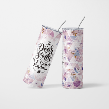 Dear Santa I Can Explain Christmas Tumbler - 600ml