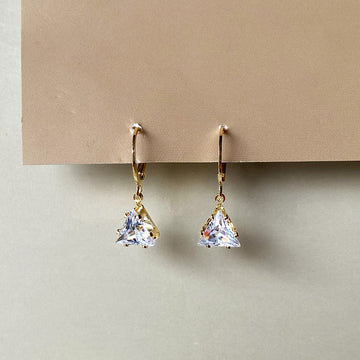 Diamond Prism Hoop Earrings