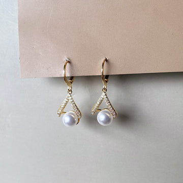 Golden Pearl Luxe Earrings