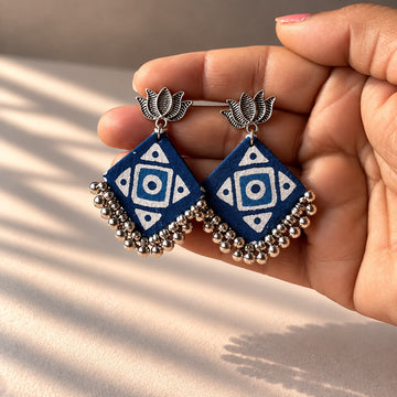 Tarini Fabric Statement Earrings