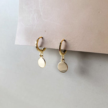 Mini Disc Dangle Earrings