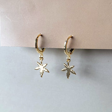 Mini Leaf Drop Earrings