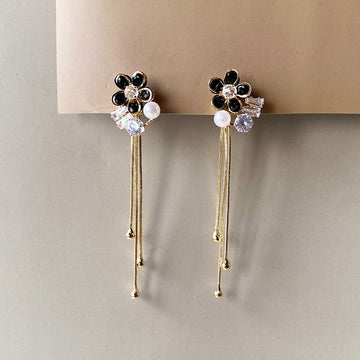 Crystal Bouquet Cascade Earrings - Gold (Anti-Tarnish)