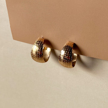 Gilded Dots Hoop Earrings