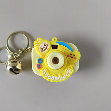 Yellow Goodluck Cute Camera Keychain with Picture Projector