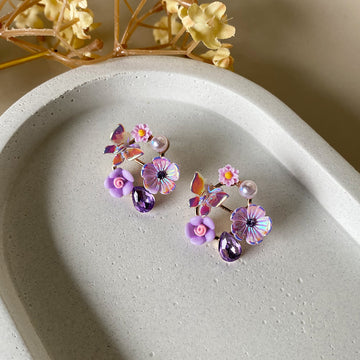 Fairy Blossom Garden Stud Earrings