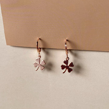 Mini Lucky Bloom Earrings - Rose Gold