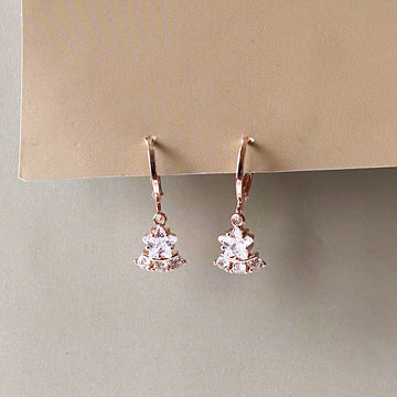 Festive Sparkle Earrings - RoseGold (Anti-Tarnish)