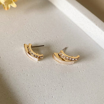 Twin Arc Crystal Studs