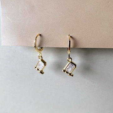 Nova Crystal Hoops Earrings