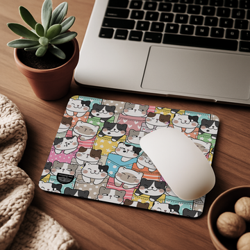 Colourful Cute Cat Mouse Pad Non-Slip Gaming Mouse Mat