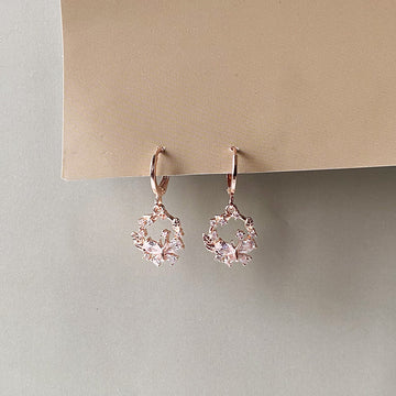 Floral Flutter Earrings - RoseGold (Anti-Tarnish)