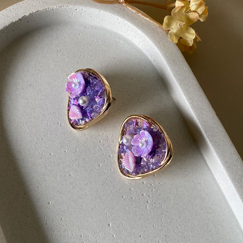 Enchanted Lilac Garden Earrings