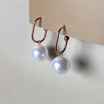 Eternal Pearl Loop Earrings