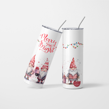 Merry and Bright Christmas Tumbler - 600ml