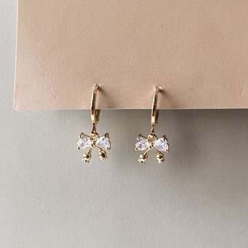 Golden Bow Earrings - Gold (Anti-Tarnish)