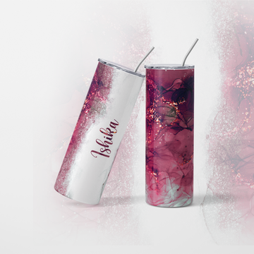 Marble Pattern Tumbler With Name - 600ml