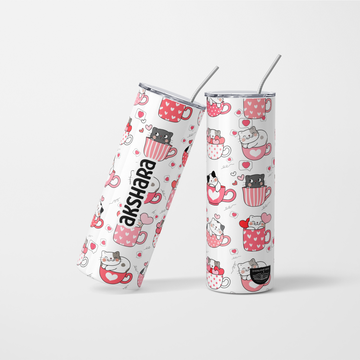 Cat Tumbler with option for Personalisation - 600ml