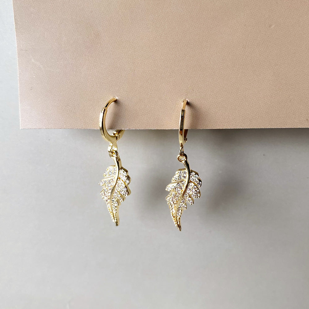Aurelia Leaf Hoops Earrings