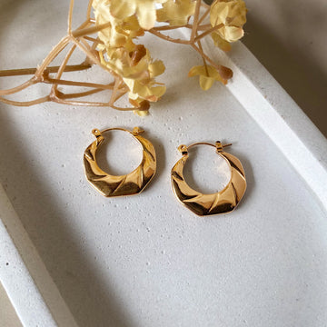 Golden Dune Hoop Earrings