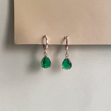 Teardrop Stone Earrings - RoseGold