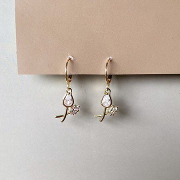 Golden Tulip Bloom Earrings