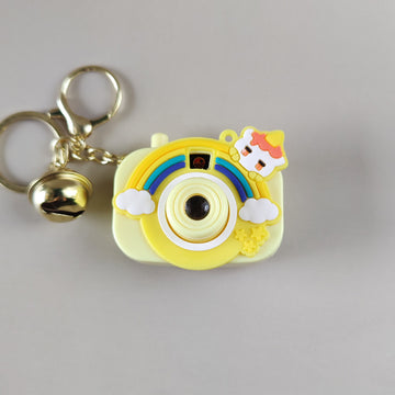 Yellow Rainbow Cute Camera Keychain with Picture Projector