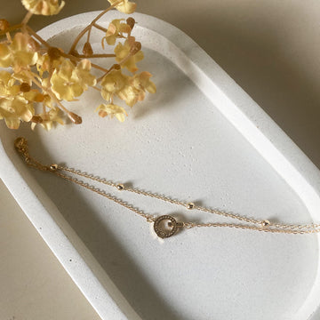 Double Layer Lock Charm Anti-Tarnish Bracelet
