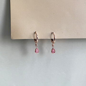 Mini Roselle Teardrop Earrings - RoseGold