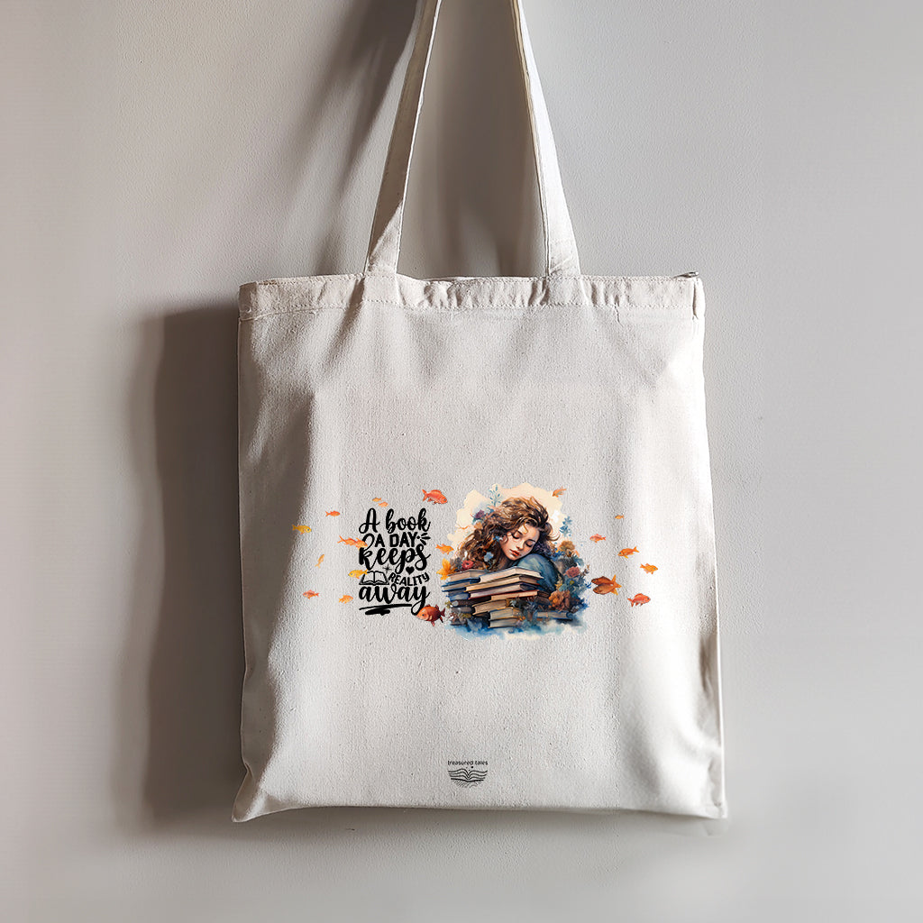 A Book A Day Keeps Reality Away Tote Bag