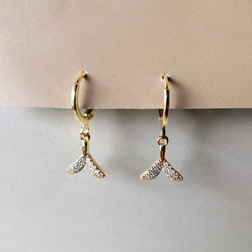 Twinkle Wishbone Hoops Earrings