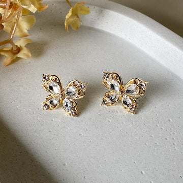 Crystal Flutter Stud Earrings