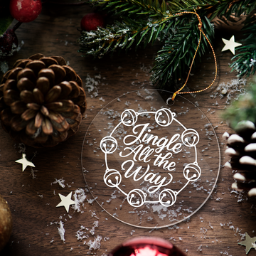 Jingle All The Way Acrylic Christmas Tree Ornament