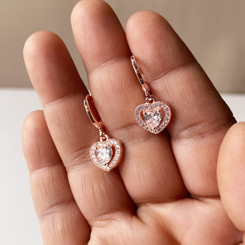Heart of Light Earrings - RoseGold (Anti-Tarnish)