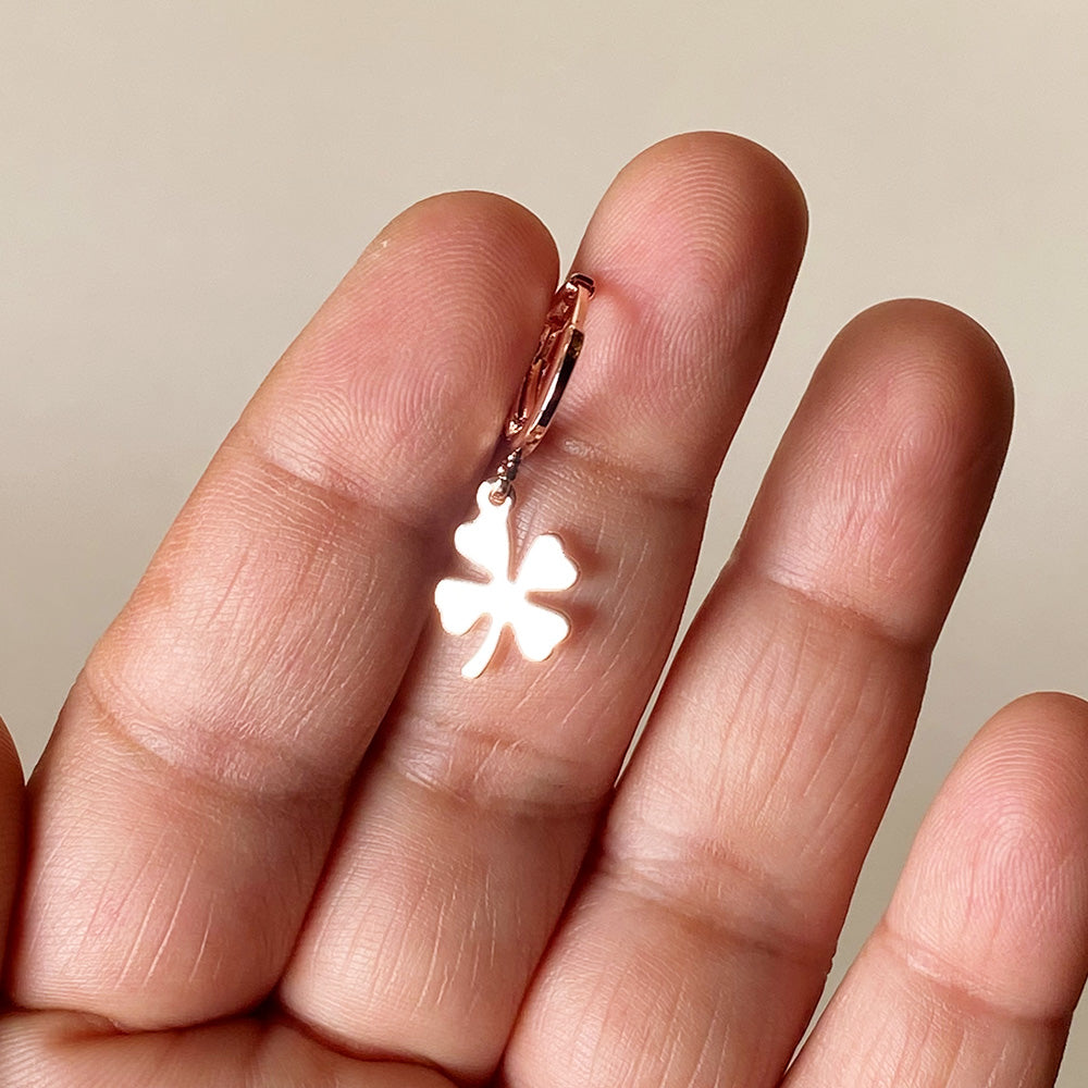 Mini Lucky Bloom Earrings - Rose Gold