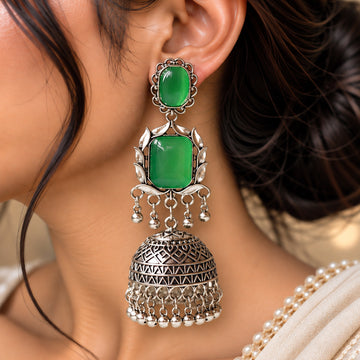 Ruhani Stone Jhumka Earrings