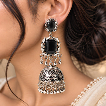 Ruhani Stone Jhumka Earrings