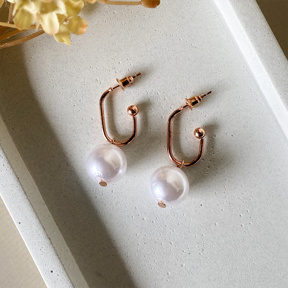 Eternal Pearl Loop Earrings